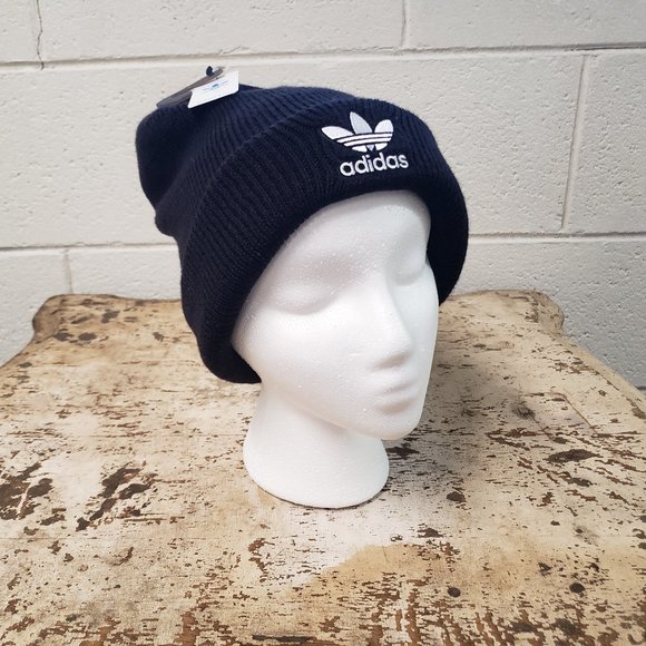 adidas Accessories - Women’s Fit Adidas CW Trefoil Beanie Cap ~ Black with Logo